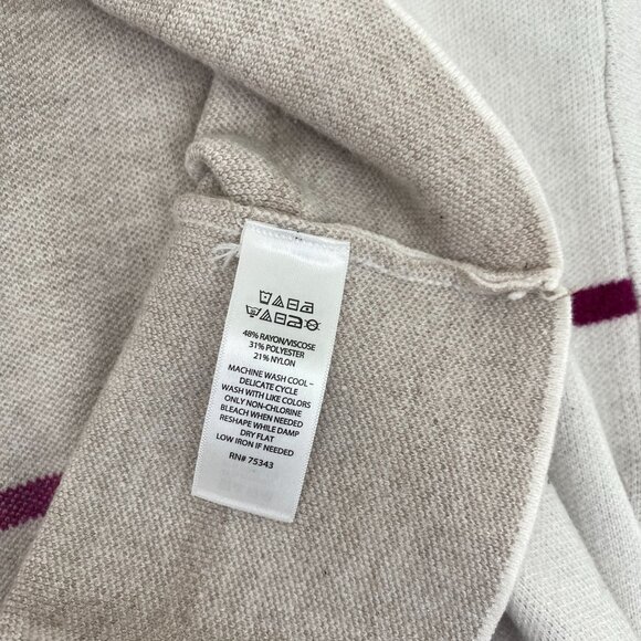 Tahari plaid mock neck sweater - Picture 5 of 6